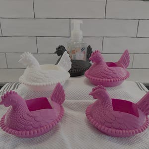 Nesting Hen Style Soap Holder – Farmhouse Sink Decor – 3D Printed bild 4