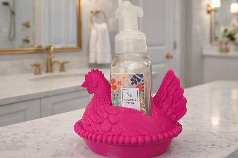 Nesting Hen Style Soap Holder – Farmhouse Sink Decor – 3D Printed bild 1