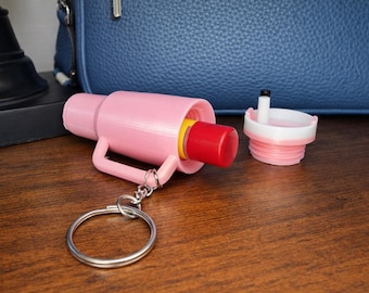 Mini Stanley Cup Chapstick-hållare/nyckelring - Specialutskriven i 3D