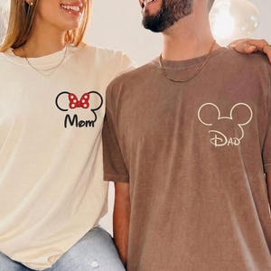 Custom Mickey Dad Mom Shirt, Comfort Colors®, Disneyland Family Trip Tee