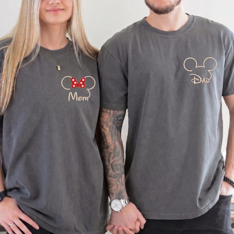 Custom Mickey Dad Mom Shirt, Comfort Colors®, Disneyland Family Trip Tee