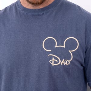 Custom Mickey Dad Mom Shirt, Comfort Colors®, Disneyland Family Trip Tee deteail