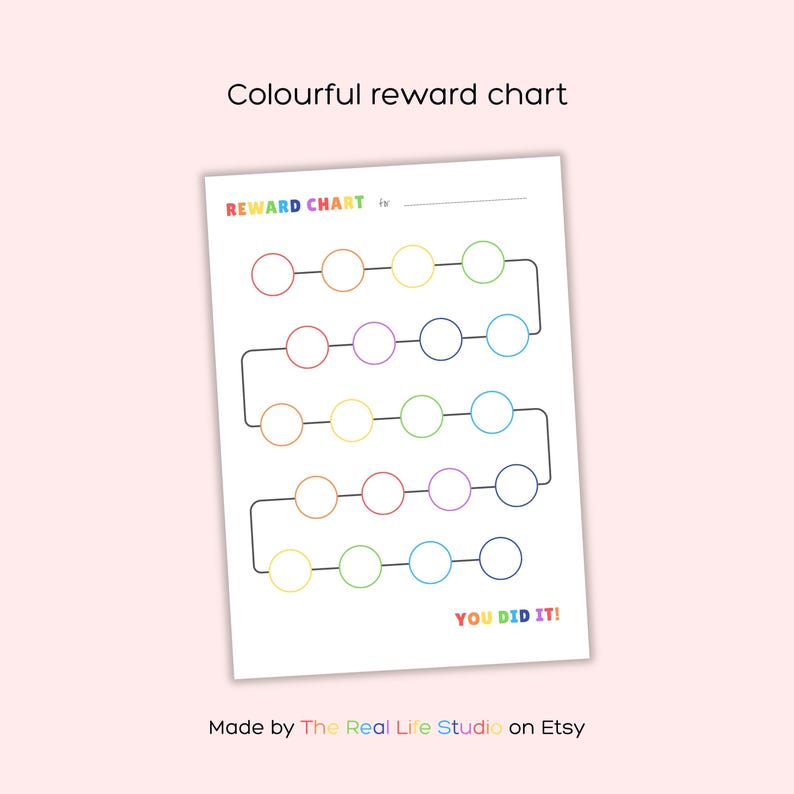 Reward Chart Color Reward Chart - Printable - Etsy