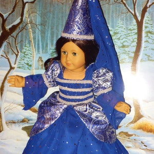 Sparkling Midnight Blue Princess Costume fits American Girl Dolls image 1