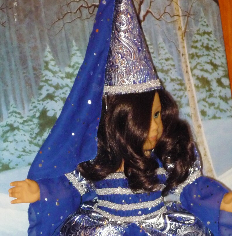 Sparkling Midnight Blue Princess Costume fits American Girl Dolls image 8
