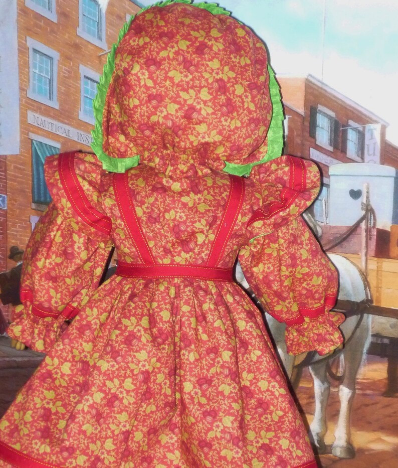 Prairie Town Dress and Bonnet fits American Girl Doll Kirsten image 5