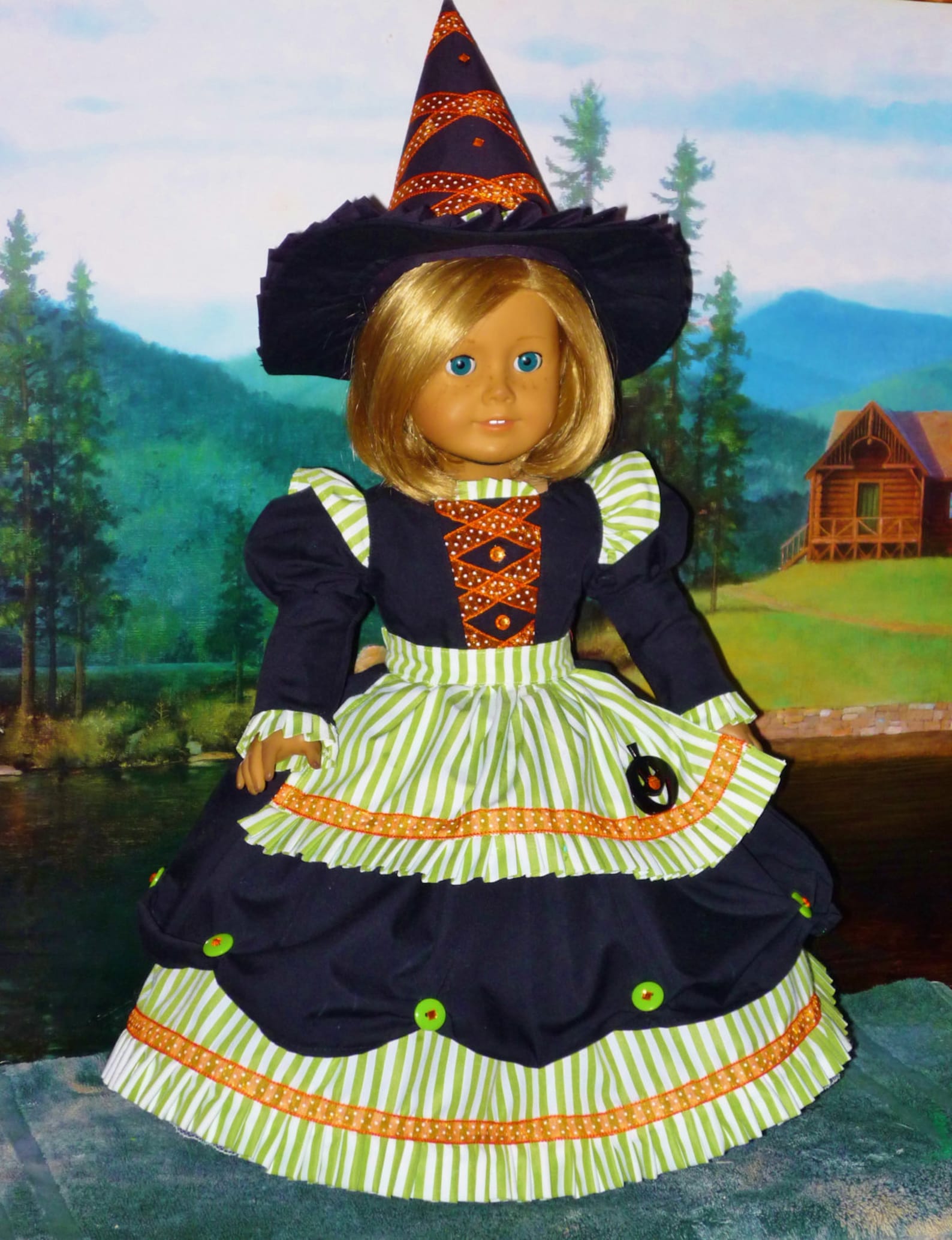American Girl Doll Halloween Storybook Witch Costume Etsy