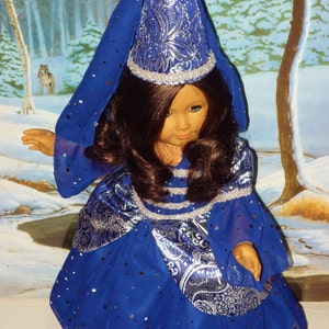 Sparkling Midnight Blue Princess Costume fits American Girl Dolls image 7