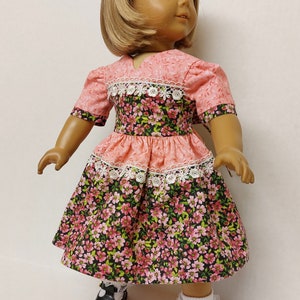 1930's Sunday Best Ensemble with Dress, Socks, Shoes & Barrette Fits American Girl Dolls Kit and Ruthie image 1