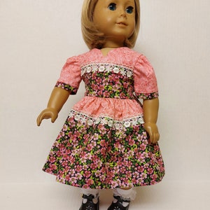 1930's Sunday Best Ensemble with Dress, Socks, Shoes & Barrette Fits American Girl Dolls Kit and Ruthie image 2