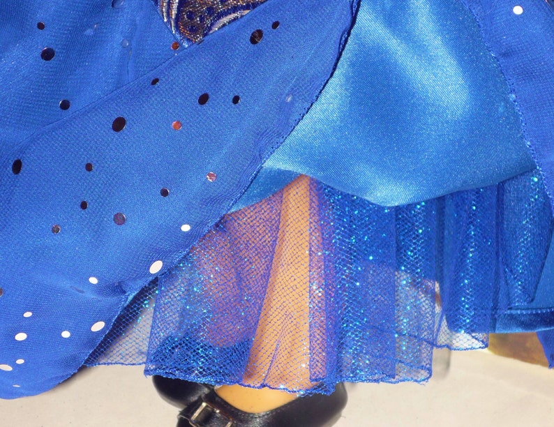 Sparkling Midnight Blue Princess Costume fits American Girl Dolls image 5