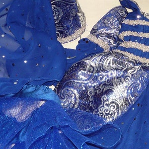 Sparkling Midnight Blue Princess Costume fits American Girl Dolls image 6