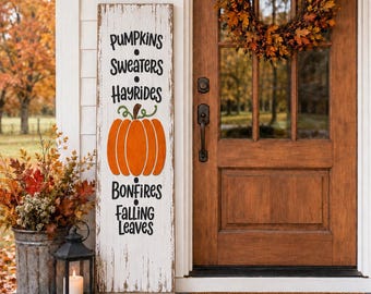 Happy Moments of Fall Porch Leaner Laser SVG - Autumn Pumpkin - Laser Cut File - (Digital Download)