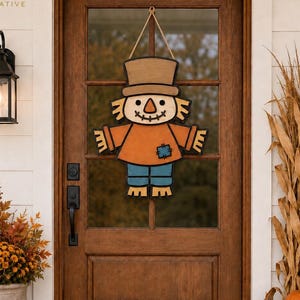 Layered Full Body Fågelskrämma med Offset Backer SVG – Höst Halloween Harvest Laserfil - (Digital nedladdning)