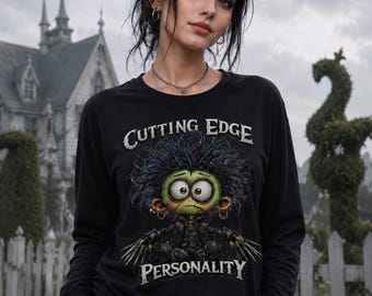 Cutting Edge Personality PNG - 300 DPI - Creepy Monster w/ Scissors for Hands - Transparent - (Digital Download)