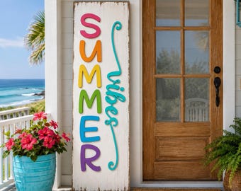 Diseño SVG para láser de un porche con ambiente veraniego - Archivo láser de verano - Vida playera - (Descarga digital)