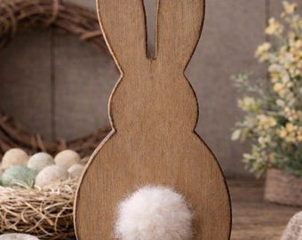 Bunny Rabbit Silhouette SVG – Tiered Tray Shelf Sitter Craft File (DIGITAL DOWNLOAD)