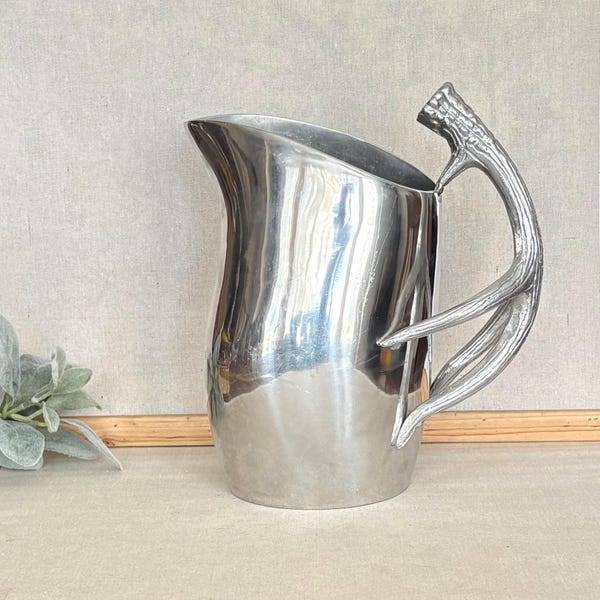 Vintage Arthur Court Deer or Stag Antler Pitcher
