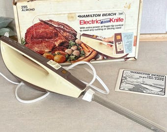 Vintage Hamilton Beach Electric Knife Model 295 Almond New in Box Power Shift