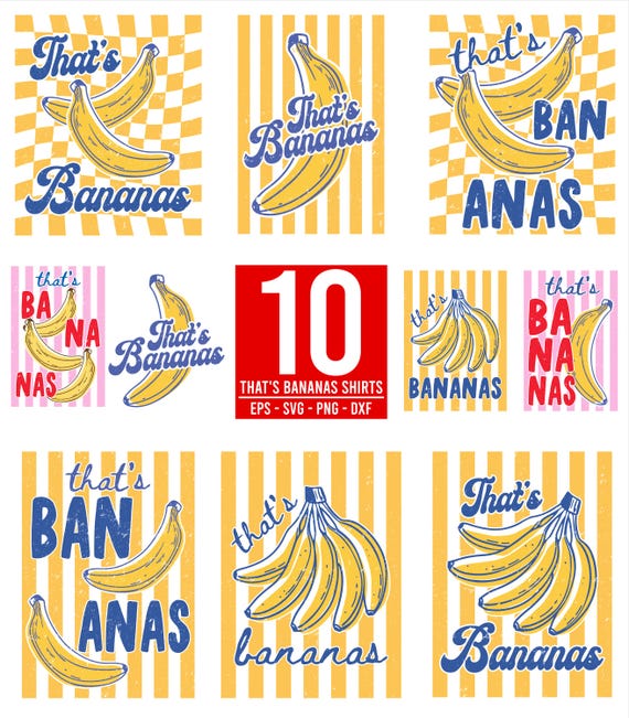 That's Bananas PNG | Trendy Summer Fruit Shirt Design | Funny Banana Graphic | Cute Tropical Sublimation Digital Download