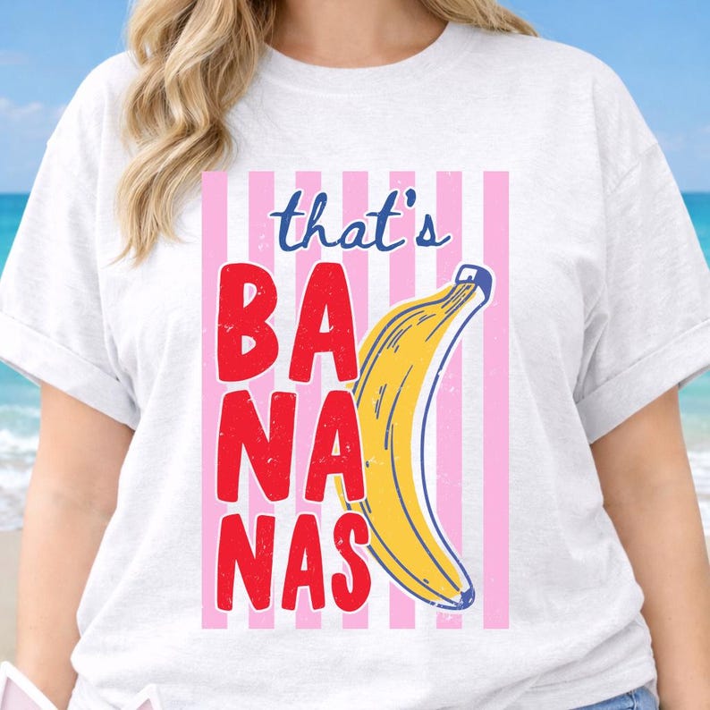 That's Bananas PNG | Trendy Summer Fruit Shirt Design | Funny Banana Graphic | Cute Tropical Sublimation Digital Download image 8