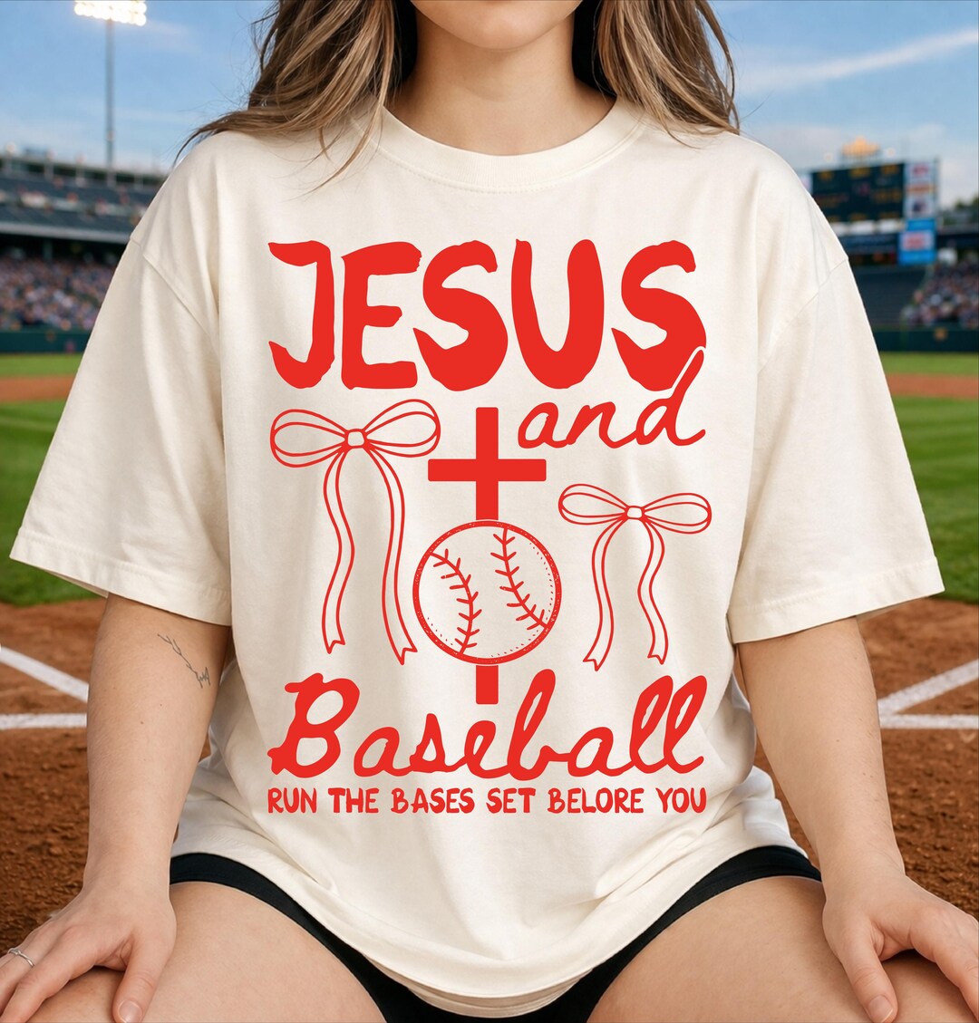 Jesus and Baseball PNG, Christian Baseball PNG, Faith Sports Design ...
