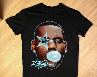 LeBron James inspired PNG, Lakers Unbothered Tribute, Bubblegum Blowing Graphic, 90s Vintage Halftone Art for Black Shirts, Digital Download