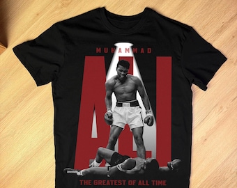 Muhammad Ali inspired PNG, The GOAT Design, Vintage Halftone Art for Black Shirts + Full Graphic, Digital Download [300DPI]