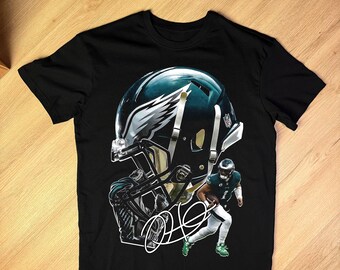 Jalen Hurts inspired PNG, Philadelphia Football Tribute, Helmet Graphic, Halftone Art for Black Shirts, Digital Download [300DPI]