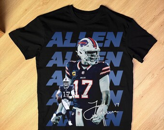 Josh Allen inspired PNG, Buffalo Football Star Tribute, Hurdle Action Graphic, Halftone Art for Black Shirts, Digital Download [300DPI]