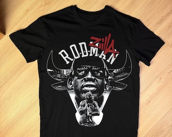 Dennis Rodman inspired PNG, Chicago Bulls Basketball Legend Tribute, Rodzilla Graphic, Vintage Halftone Art [300DPI] Digital Download
