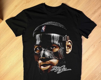 Masked LeBron PNG, Villain Era Graphic, Halftone Basketball Streetwear, King James Design, [300dpi DTF/DTG Ready] Digital Download