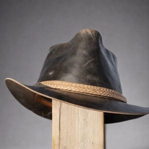 Cappello da cowboy in pelle marrone fatto a mano – Stile Arthur Morgan RDR2