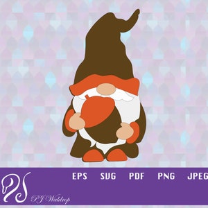 Fall Gnome with a acorn, SVG, cut file or sublimation