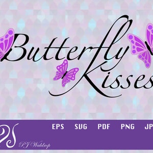 Butterfly Kisses, a Multicolored Design for sublimation or die cut