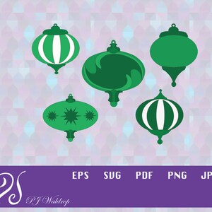 Green Christmas Ornament Bundle