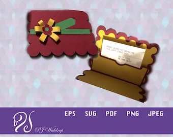 Porta carte regalo, fustellato, file di taglio digitale