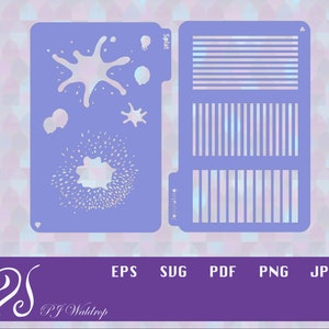 Splat e Journaling Stencil SVG file di taglio