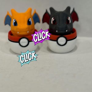 Charizard Pokéball Fidget Clicker, 3D-utskriven, Normalt eller Tyst Klick