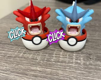 Drukowana w 3D Gyradose w Fidget Clickerze Poké-ball
