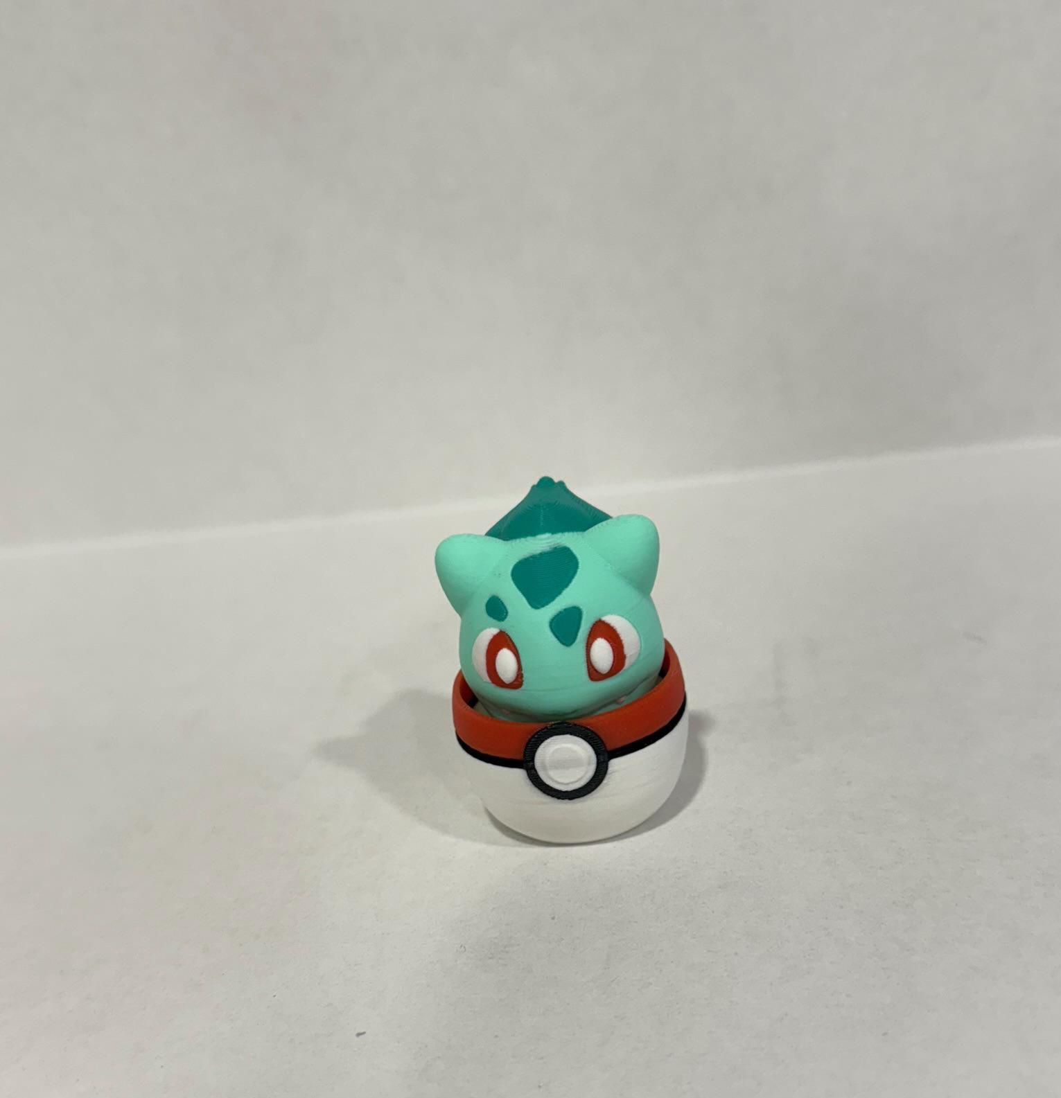 3D Printed Bulbasaur in a Poke-ball Fidget Clicker - Etsy