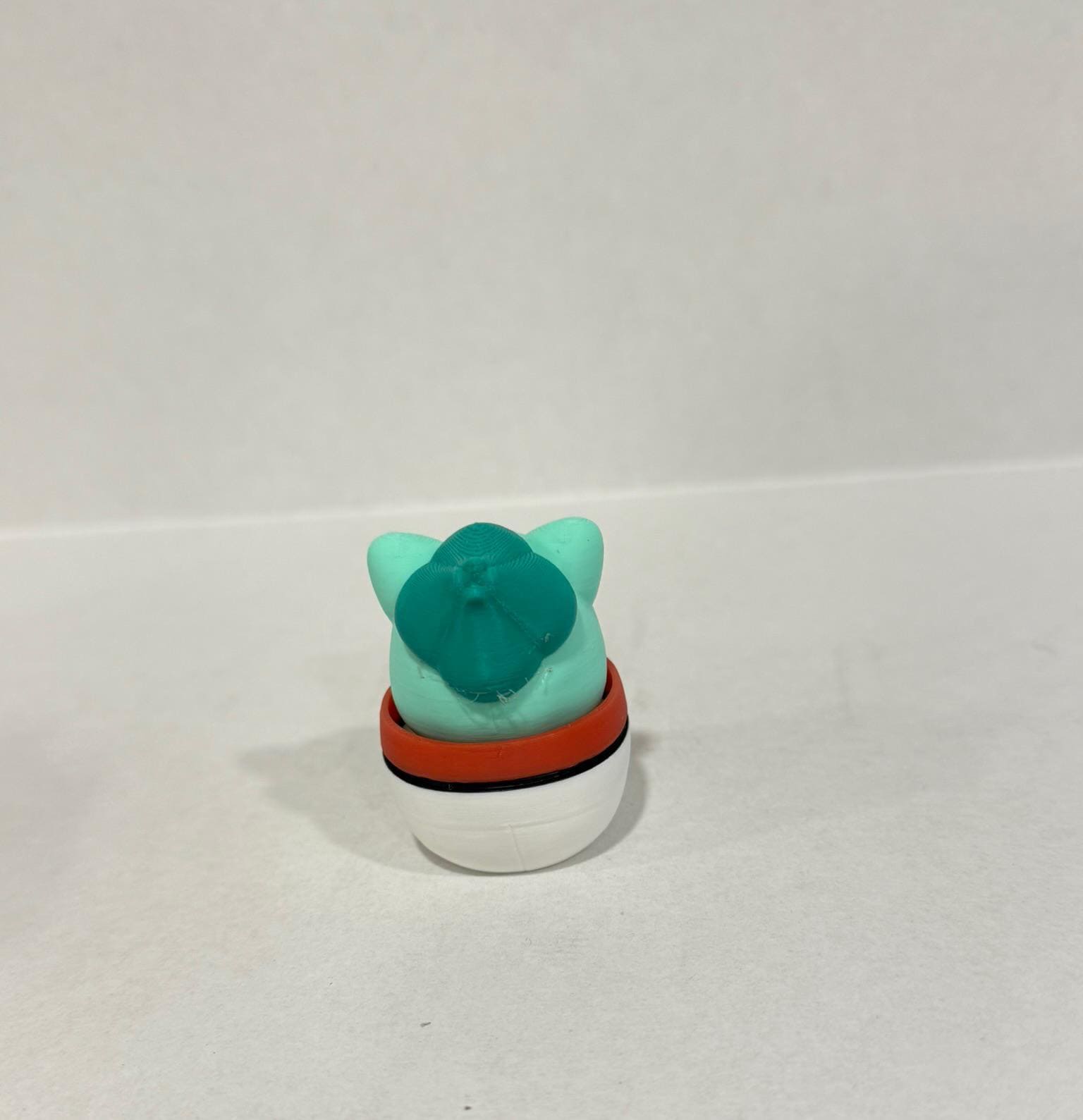 3D Printed Bulbasaur in a Poke-ball Fidget Clicker - Etsy