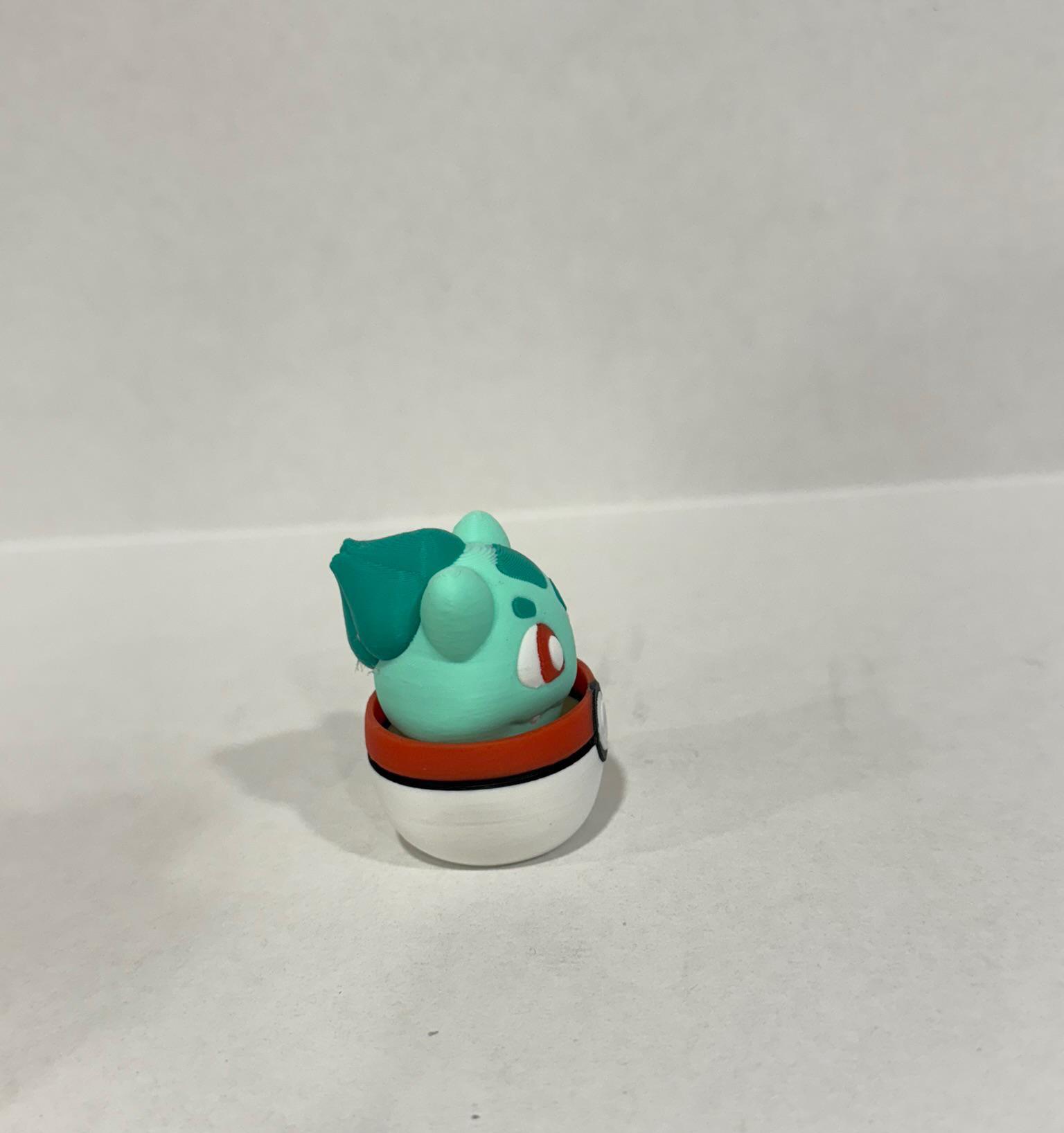 3D Printed Bulbasaur in a Poke-ball Fidget Clicker - Etsy