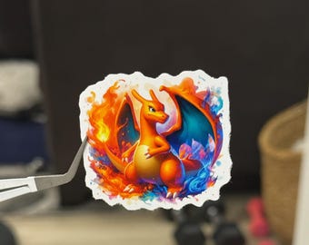 Naklejka akwarelowa Charizard, wodoodporna
