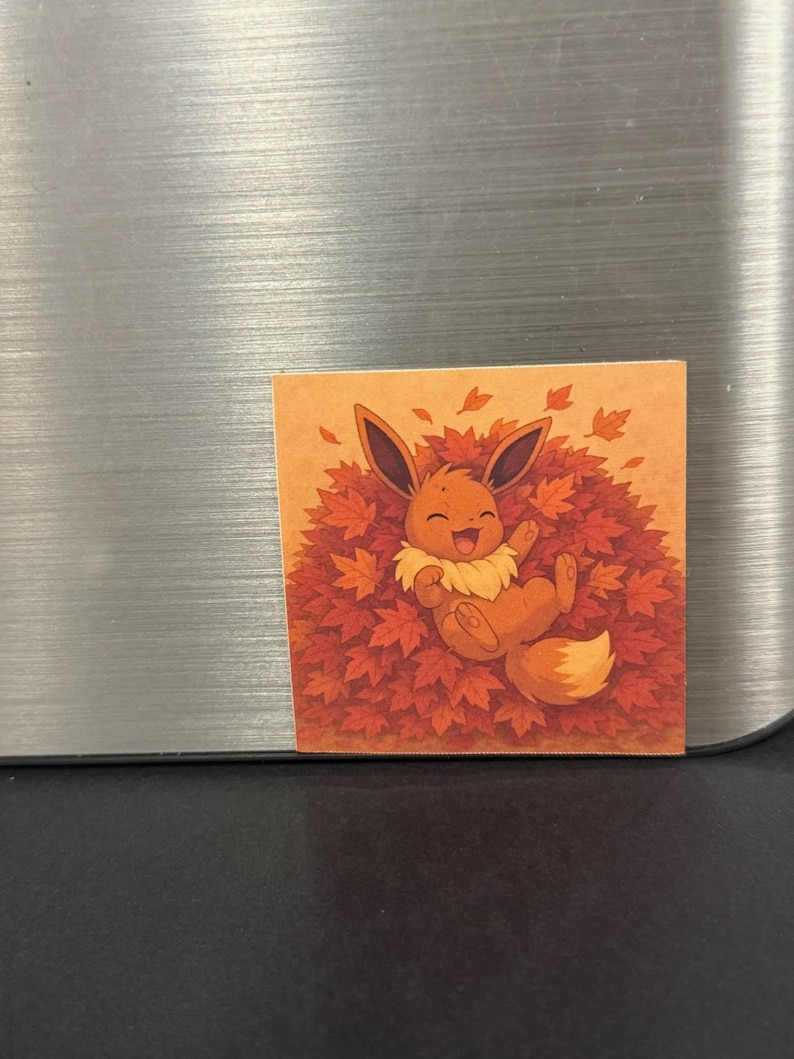 Eevee Fall Sticker, Pokémon Autumn Vinyl Sticker - Etsy UK