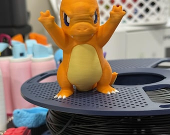 Figurka okienna inspirowana Charmanderem, dekoracja z motywem Pokemona drukowana w 3D, różne rozmiary: 1,5–6 cali