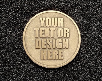 Moneda personalizada de 40 mm || Moneda de latón grabada a medida || Grabado personalizado || Llavero personalizado || Regalo único