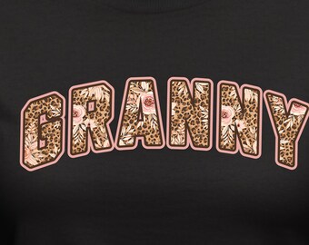 Pink Floral Leopard Granny PNG Graphic  Soft With A Stylishly Bold Modern Granny Aesthetic Instant Digital Download - Commercial Use