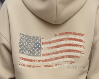 Distressed American Flag Design Vintage Patriotic Shirt Graphic Digital Download