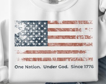 Patriotic USA 4th of July Shirt American Flag PNG Retro Graphic Independence Day America 250 Years Under God Digital Download Commercial Use